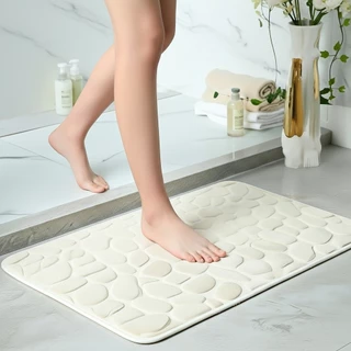 Tapete de Pelúcia Macio Espesso Absorvente Banheiro Super Absorvente e Antiderrapante - Secagem Rápida, Macio e Espesso