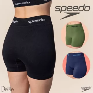 Shorts Feminino Speedo Canelado Esportivo Cós Duplo Poliamida Confortável Academia Treino em Oferta na Shopee