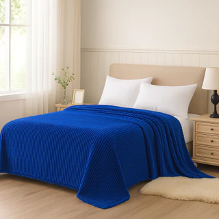 Cobertor Manta Casal Queen Fleece Soft Canelado Microfibra Grosso e Macio Quente para Inverno 2,40x2,20m Qualidade