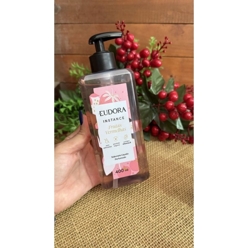 Sabonete Líquido Perfumado 400ml Instance Frutas Vermelhas Eudora ...