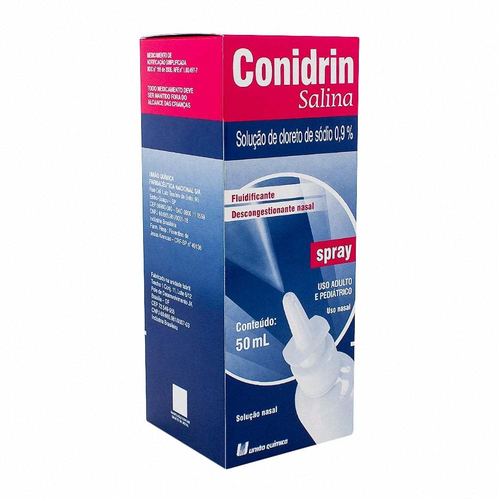 Conidrin Salina 0,9% Spray Nasal 50ml | Shopee Brasil