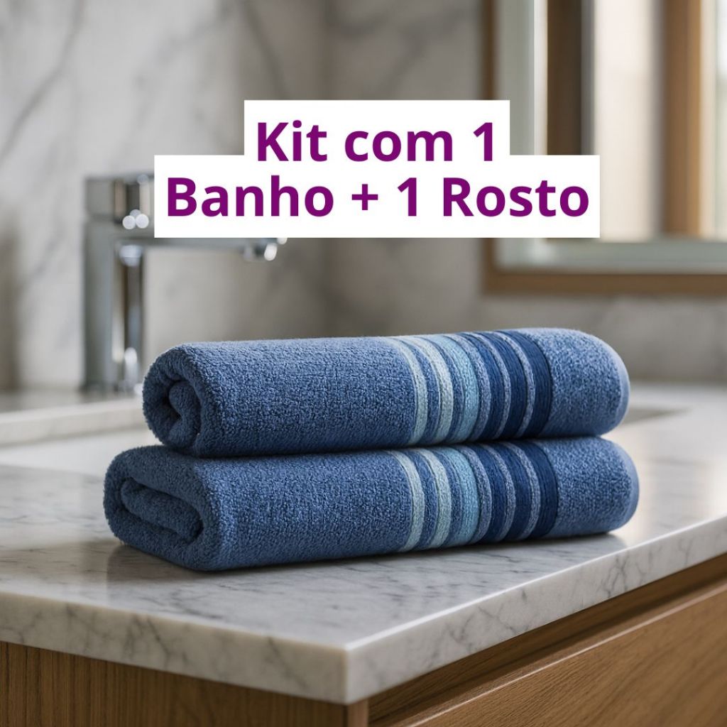 Kit de Toalhas Camesa Dynamo Select 4 Peças 98% Algodão Toalha