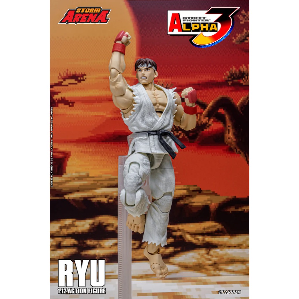 Boneco Ryu Storm Arena 1/12 Street Fighter Zero 3 Ken Lacrado