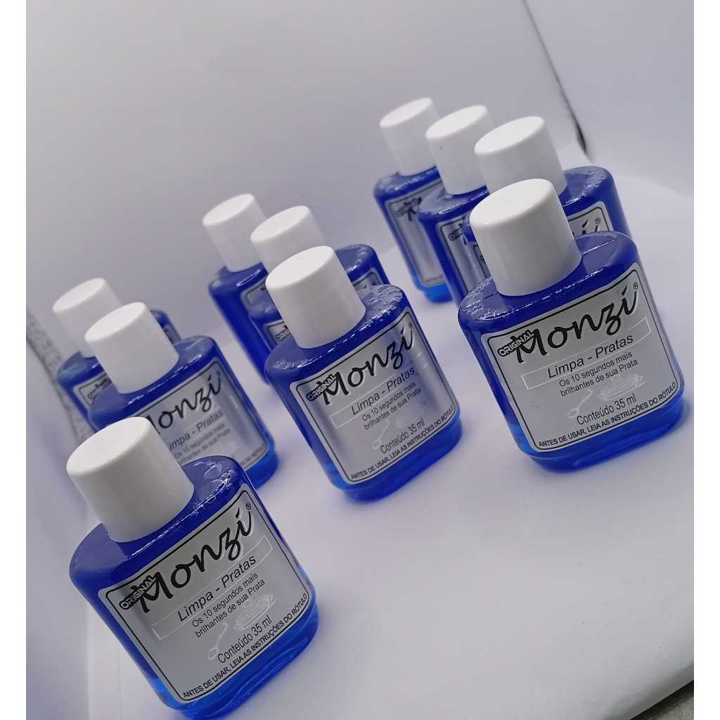 Limpa prata Monzi original frasco 35ml | Shopee Brasil