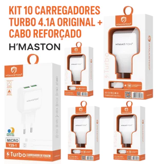 kit 10 carregadores 4.1A turbo Tipo-c,ios,V8 marca H'MASTON