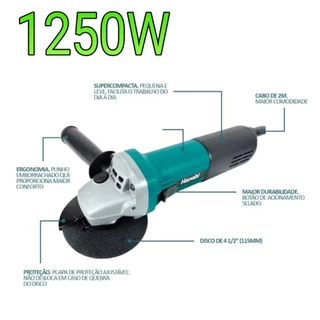 Esmerilhadeira Lixadeira 110v/220v  Angular 1050w 115mm 4.1/2 em Oferta na Shopee