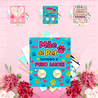 Lembrancinhas Mimo Mãe de PET 10 Tags + 10 Pares Brinco Pérola Incluso Brinde Dia das Mães Presente em Oferta na Shopee