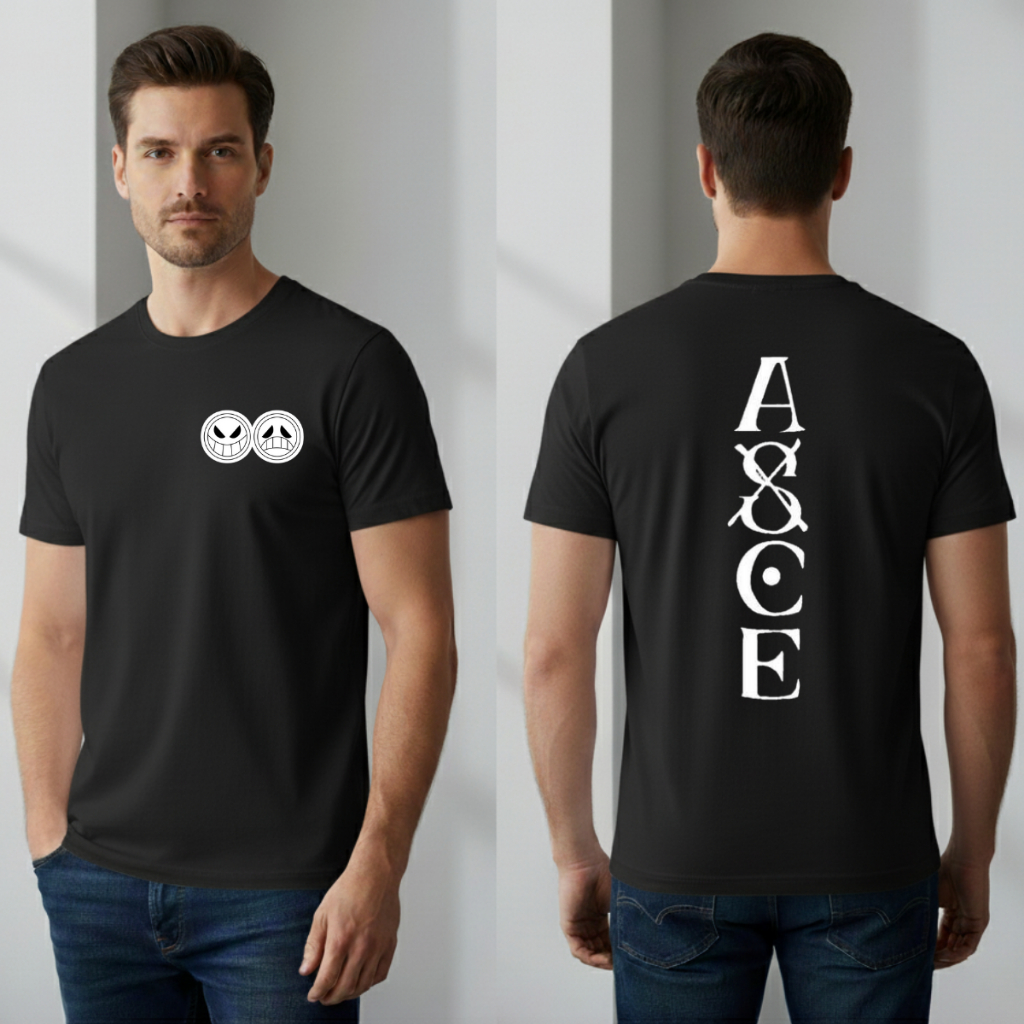 Camiseta Asce One Piece Blusa Lisa Básica Anime Ace Simple