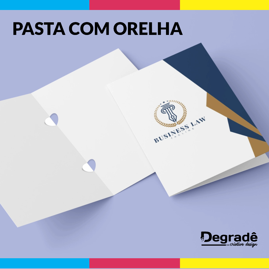 Pastas Com Orelha Personalizada - para documentos, contratos, exames A4 ...