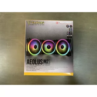GAMDIAS Kit com 3 fans Aeolus M2-1203 LITE RGB 120mm