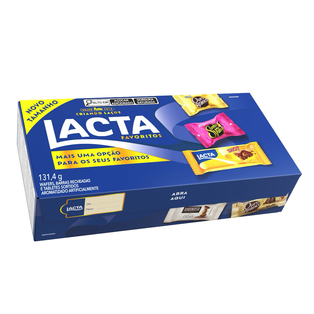 Caixa Mini Lacta Favoritos 131,45g | Tamanho Pequeno | Shopee Brasil