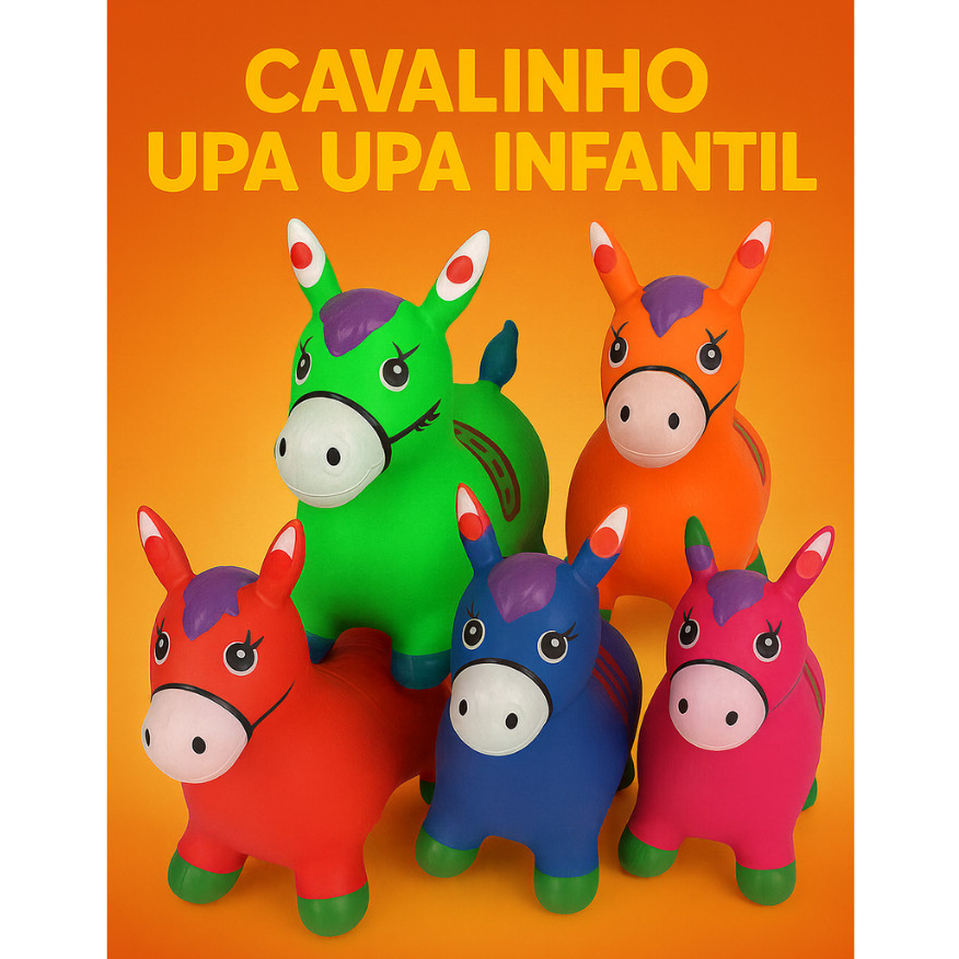 Cavalinho upa upa brinquedo infantil inflável crianca com som e led ...