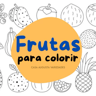 Desenhos de frutas para colorir ou esboços para pintura em pano de prato - Atividade e Relaxamento - Hobbies em Oferta na Shopee