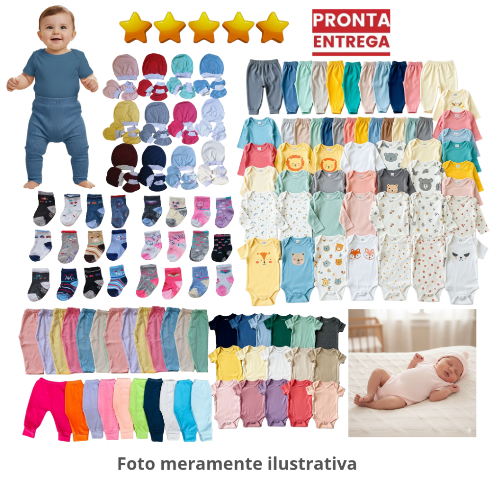 Kit 30 Peças Roupinhas de Bebê Enxoval Maternidade Menino/ Menina/ Neutro em Oferta na Shopee