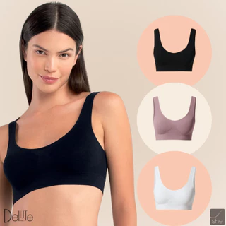 Kit 3 Top Sutia Regata SHE Fitness De Microfibra Sem Costura e Sem Bojo Para Exercicios P ao GG em Oferta na Shopee