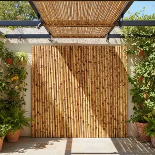 Painel Para Forro de Bambu Forro De Bambu Para Pergolados, Área Gourmet 1,0x1,0 PPF1x1