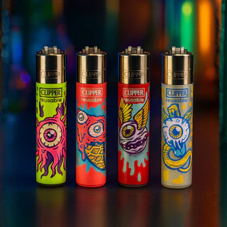 Conjunto 4 unid. Clipper Original Maxxi - Isqueiro recarregável - Diversas Coleções - sem gás