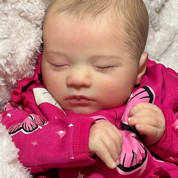 Bebê reborn Não e silicone sólido menina pode tomar banho 49cm realista sem cabelo