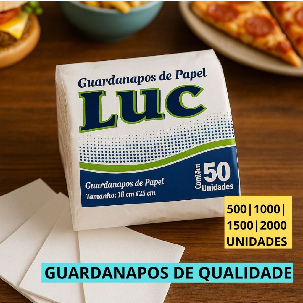 Guardanapos de Papel Descartável 18x23cm Pacote Festa Jantar Almoço ...