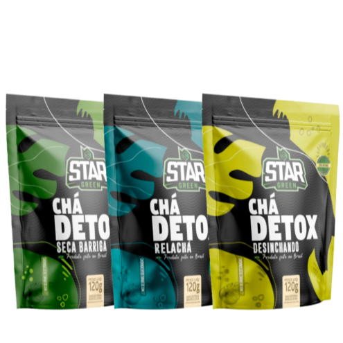 Chá Star Green - Chá Linha Detox (Escolha o Seu) 120g | Shopee Brasil