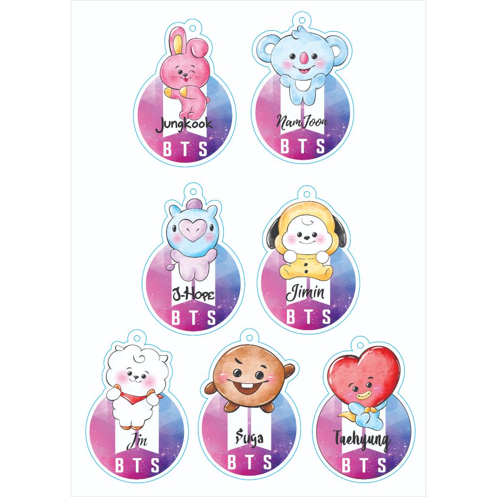Chaveiro BTS Mascote Acrilico 6cm | Shopee Brasil