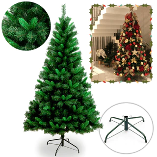 Árvore de Natal 2,1m 1,80m 1,50m 750 450 300 Galhos Verde Luxo Cheia Pinheiro Decorativo Natalino