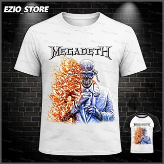 Camiseta Megadeth Álbum Final, Unissex Blusa Megadeth Camiseta Banda de Rock Básica T-shirt Rock ...
