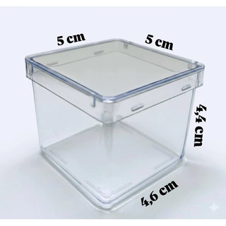 Kit com 50/40/30 Caixinhas 5x5 em acrílico transparentes.