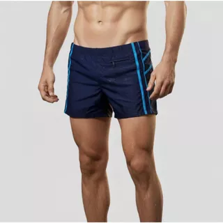 Sunga Masculina Boxer Premium Com Bolso Ziper Forrado + Cordão Proteção Praia Natação