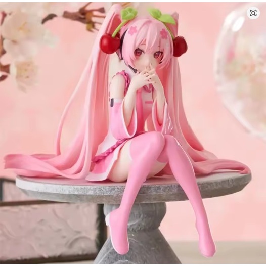 decoração hatsune miku colecionador, rosa cereja vestido miku kawaii top ótima qualidade