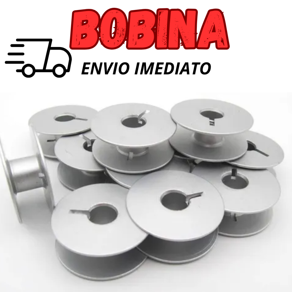 Bobina Metal Reta Industrial Baixa 10, 15, 30 ou 50 unidades Carretilha Com Corte Maquina Costura