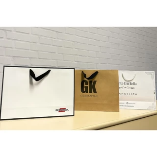 Sacola de Papel 35x25x10cm Personalize Com Sua Marca Logo Com Alça Fundo Reforçado