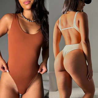 Body maiô cavado fio dental moda praia verão