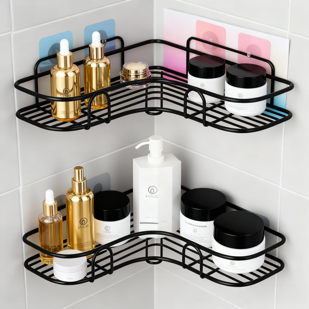 Prateleiras Suporte Com Alto Adesivos Para Parede Banheiro Cozinha lavanderia Shampoo E Sabonete