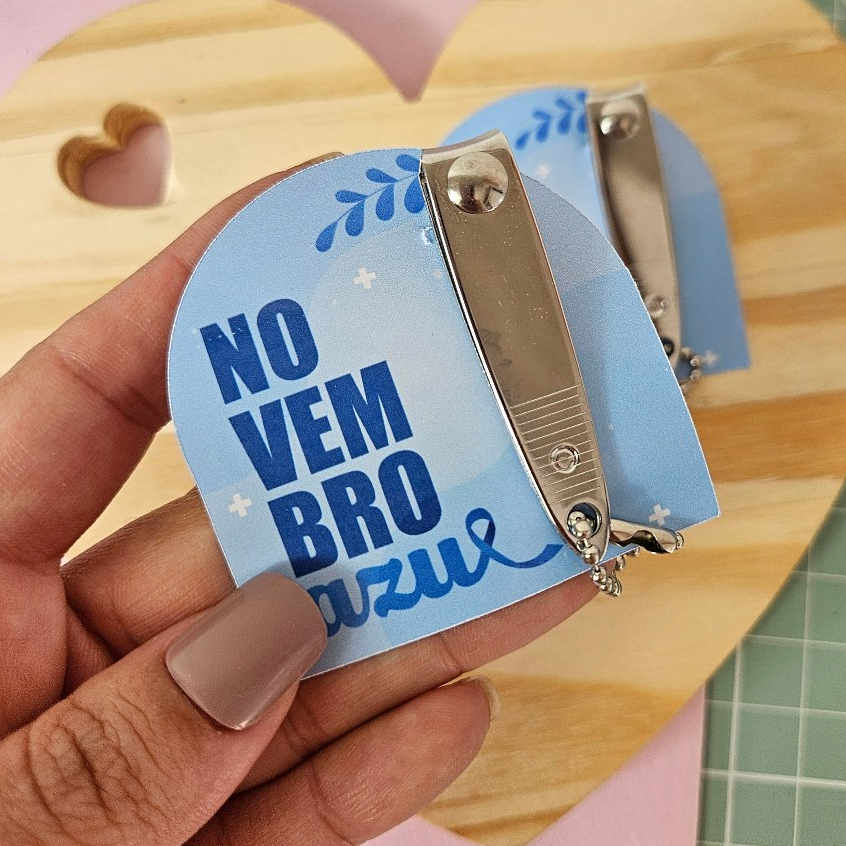 💙 Cards porta Mini Alicates Novembro Azul – Lembrancinha Conscientização 💙
