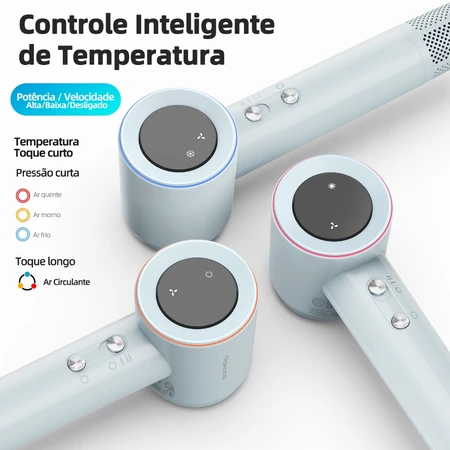 GOKOCO Secador de Cabelo de Alta Velocidade Secador de Cabelo Profissional 1500W Alta Velocida de 2Minutos Secagem Rápid — foto 4 de 4