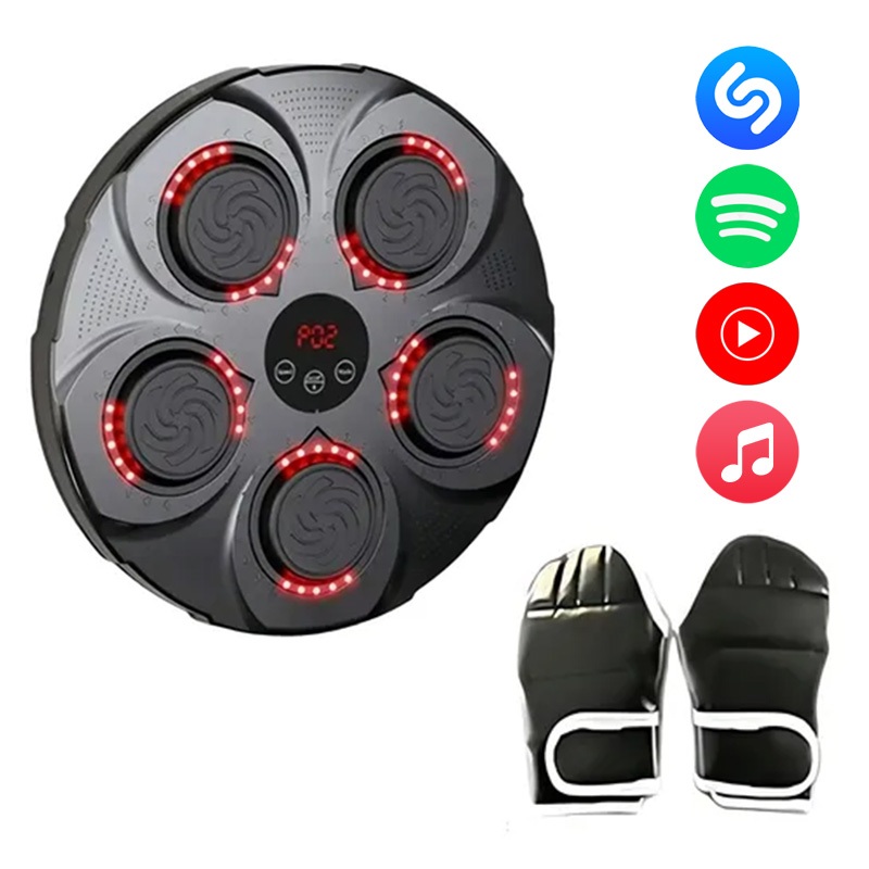 Máquina de Boxe Smart Bluetooth P/ Ouvir Música e Treinar Recarregável Portátil Exercício Fitness