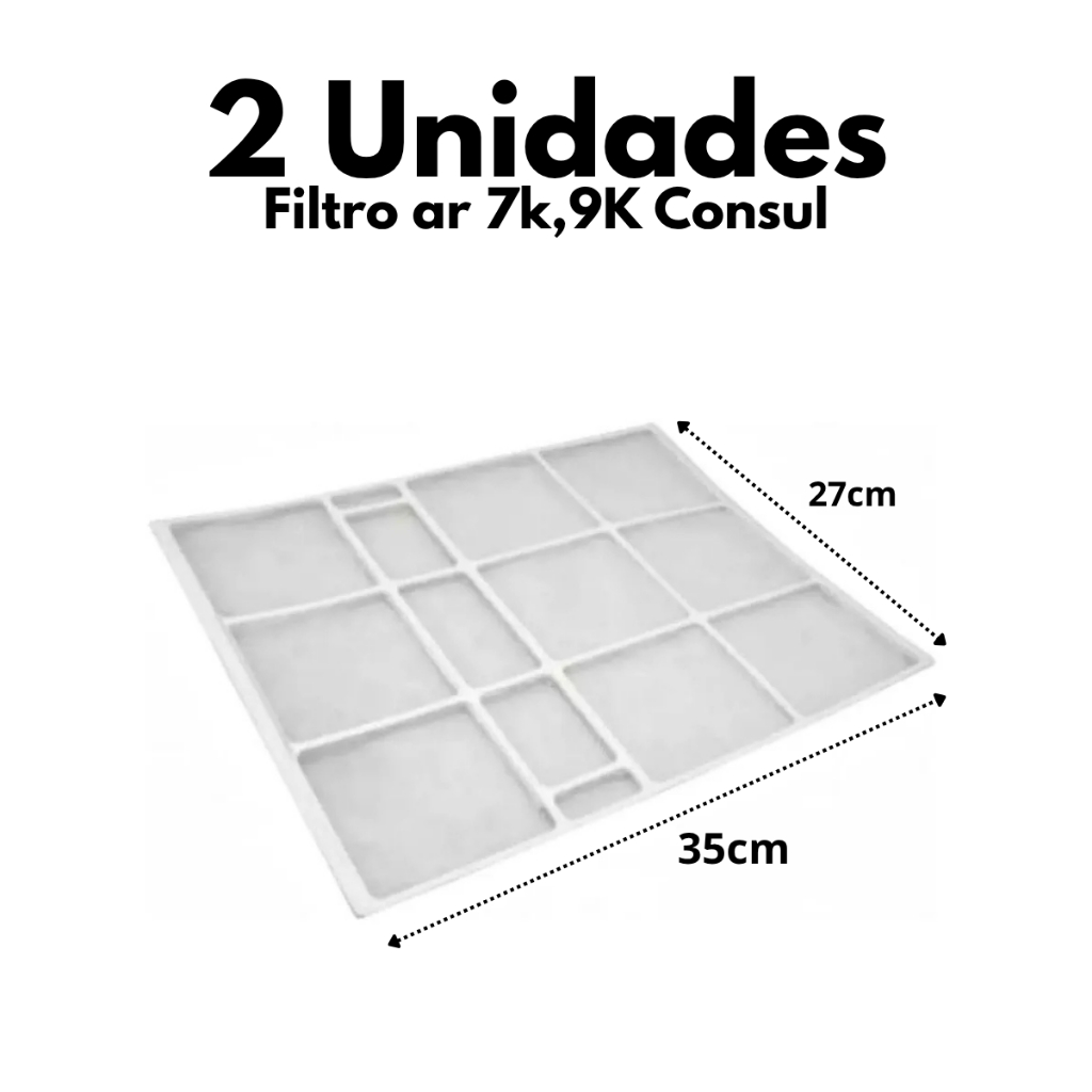 2un FIltro Ar Condicionado Consul 7Mil,9Mil ORIGINAL(W10601105)