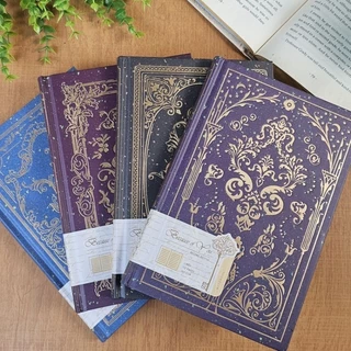 Diário Literário Retrô Caderno A5 A6 Anotações Vintage Dourado Capa Dura