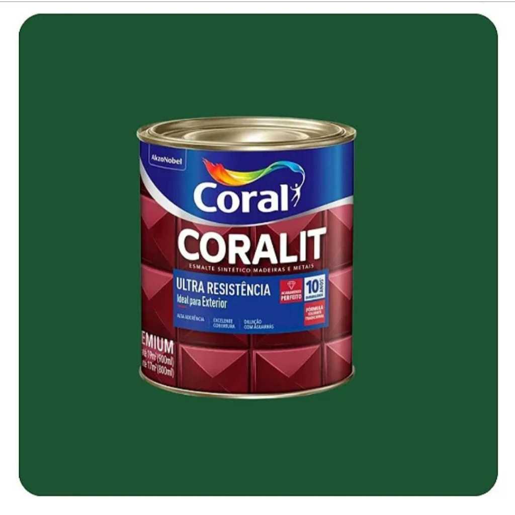 CORAL CORALIT ESMALTE ULTRA VERDE COLONIAL 0,900ML | Shopee Brasil