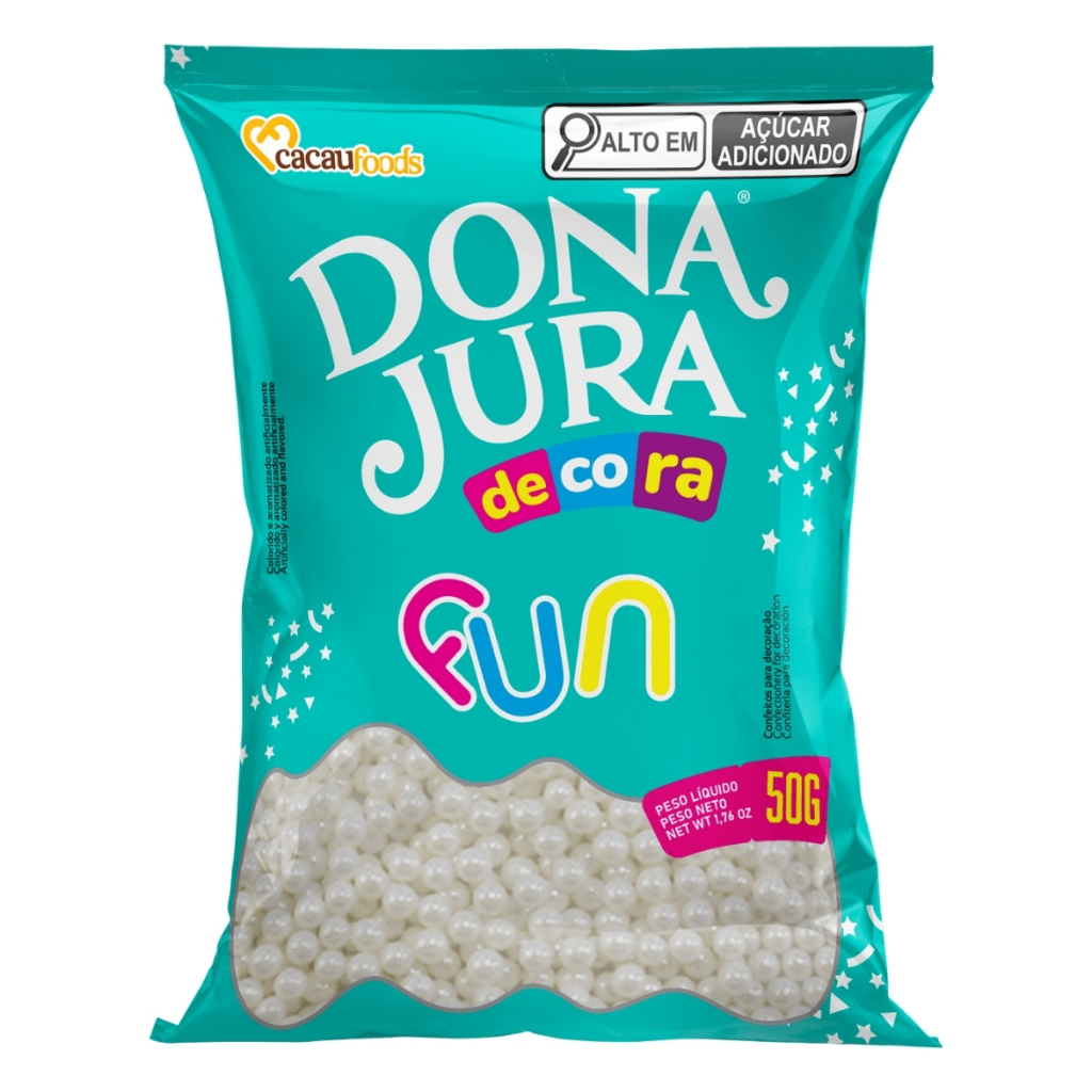Confeito Mini Pérolas Decora Fun 50g Dona Jura – Toque de Lu