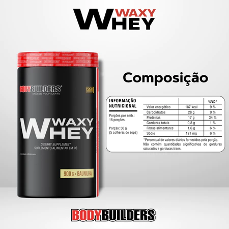 Kit 2x Waxy Whey 900g 2x BCAA 2x Creatina 100g 2x Glutamina 100g Coqueteleira Bodybuilders - Vista 3