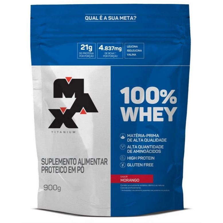 100% Whey Protein Refil - 900g - Max Titanium
