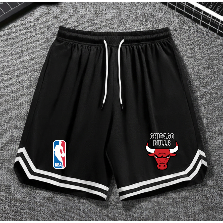 Bermuda NBA Chicago Bulls Masculina Dry Fit Estilo Basquete Streetwear com Estampa