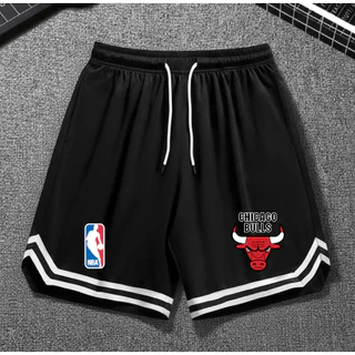 Bermuda NBA Chicago Bulls Masculina Dry Fit Estilo Basquete Streetwear com Estampa