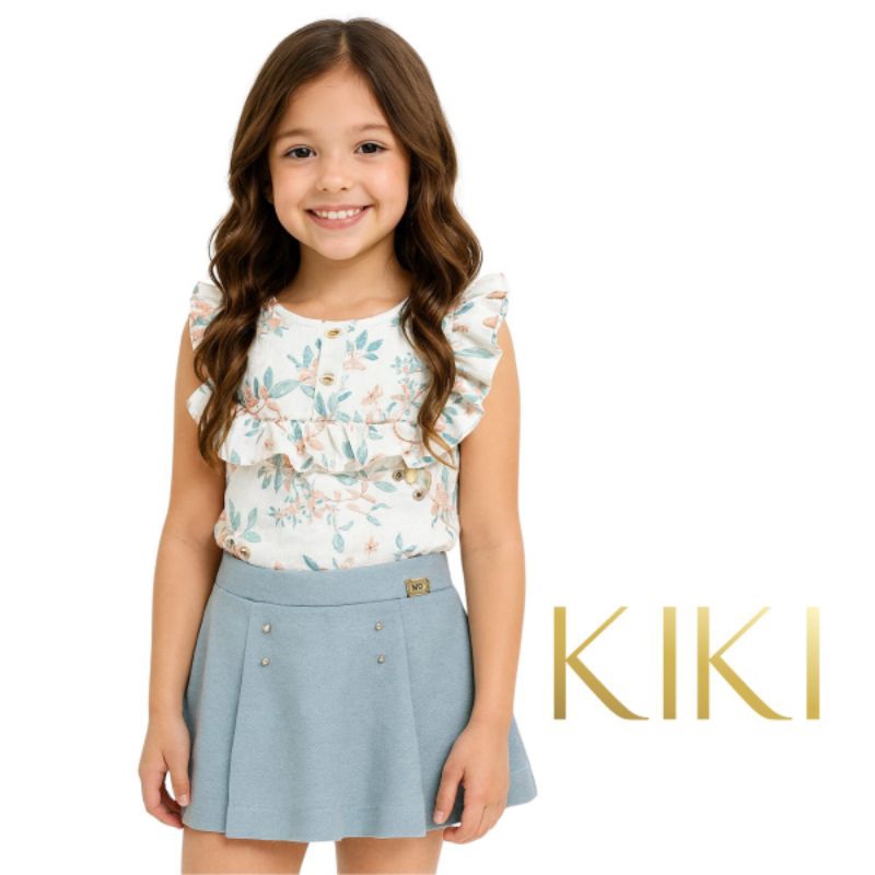 Conjunto Verão Infantil menina kiki Xodó tamanhos 6 ao 12 3450081