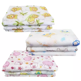 Toalha Fralda Bebê 1,10 x 65 cm Estampada Minasrey 3 Unidades em Oferta na Shopee