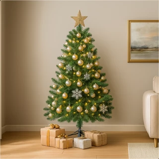 Árvore De Natal Grande Cheia Verde Pinheiro 300 Galhos luxo 1,50m Decoração