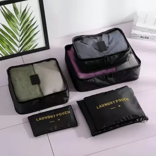 Kit Bolsas de Viagem Organizador Prático de Mala Roupa 6 pçs - Cor Aleatória em Oferta na Shopee