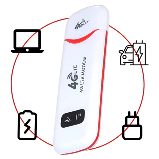 Modem 4g Lte Wi-fi Hotspot Roteador Dongle Usb 150 Mbps Cor Branco-v2
